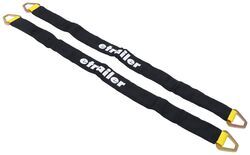 etrailer Axle Straps w/ D-Rings - 2" Wide x 36" Long - 3,333 lbs - Qty 2 - e84PR