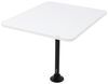 table with legs etrailer rv dinette w/ 1 leg - surface mount 36 inch long x 30 wide white wood