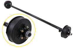 Trailer Axle w/ Electric Brakes - Easy Grease - 5 on 4-1/2 Bolt Pattern - 95" Long - 3,500 lbs - e52SR