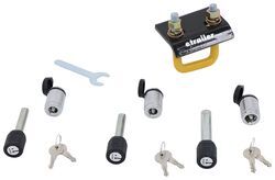 Lock Kit w/ Anti-Rattle Hitch Stabilizer for etrailer, Demco Tow Bars - 2" Hitch - Keyed Alike - e86ZR