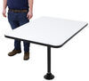 table with legs 38l x 30w inch etrailer rv dinette w/ 1 leg - surface mount 38 long 30 wide white trim