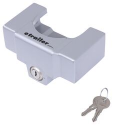 etrailer Trailer Coupler Lock for Rolled Lip 2-5/16" Ball Coupler - Aluminum - Silver - e87ZR