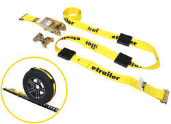 etrailer E Track Wheel Tie Down Strap w/ Roller Idler - 2" x 12' - 1,333 lbs - Qty 1 - e96HR