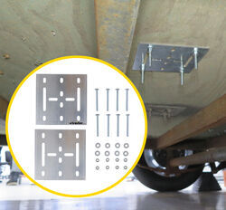 etrailer E-Track Backing Plates w/ Hardware - Galvanized Steel - 6" Long x 6" Wide - Qty 2 - e96RR