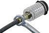 utility lock etrailer cable - 10' long 5/16 inch diameter steel keyed alike