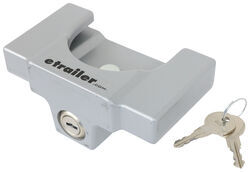 etrailer Trailer Coupler Lock for Flat Lip 2-5/16" Ball Coupler - Aluminum - Silver - e98894