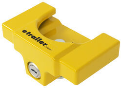 etrailer Trailer Coupler Lock in yellow.