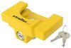 etrailer Trailer Coupler Lock for Flat Lip 2-5/16" Ball Coupler - Aluminum - Yellow