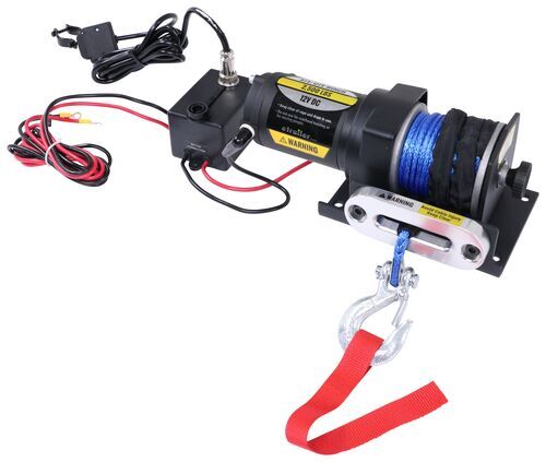 etrailer ATV Winch - Synthetic Rope - Hawse Fairlead - 2,500 lbs ...