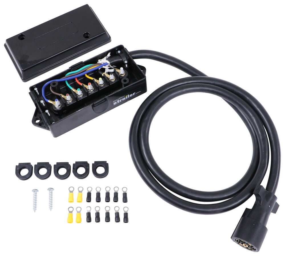 etrailer Trailer  Wiring  7 Way Upgrade Kit  w Junction Box 