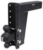 adjustable ball mount drop - 11 inch rise 10 bulletproof hitches 2-ball for 3 hitch 11-1/4 10-1/4 36k