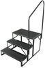 2 steps ground contact econo porch trailer step with handrail and landing - double 7 inch drop/rise 20-1/2 tall