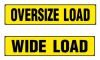 roadside emergency erickson oversize load/wide load banner w/ grommets - 84 inch long x 18 wide yellow