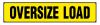 roadside emergency erickson oversize load banner w/ grommets - 84 inch long x 18 wide yellow