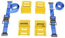 Erickson ATV e-track tie-down kit with ratchet straps and wheel chocks. 