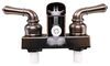 bathtub indoor shower empire faucets rv tub and diverter faucet w/ vacuum breaker - dual teacup handle bronze