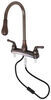 kitchen faucet standard sink empire faucets rv w/ pull-down spout - dual teacup handle oil rubbed bronze