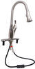 kitchen faucet single handle empire faucets hybrid rv w/ pull-down spout - lever brushed nickel
