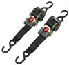 Erickson Re-Tractable Ratchet Straps w/ Push Button Releases - 2" x 10' - 1,100 lbs - Qty 2