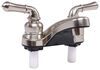 bathroom faucet conventional spout empire faucets rv - dual teacup handle brushed nickel