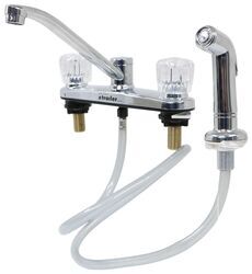Empire Faucets Hybrid RV Kitchen Faucet w/ Sprayer - Dual Knob Handle - Chrome - EM48CV