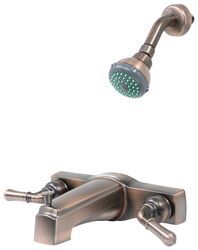 Empire Faucets RV Tub Faucet and Shower Head - Dual Teacup Handle - Oil Rubbed Bronze - EM52FR