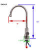 kitchen faucet gooseneck spout empire faucets rv - single lever handle brushed nickel