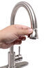 kitchen faucet gooseneck spout empire faucets rv - single lever handle brushed nickel