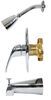 bathtub indoor shower faucets heads valves empire rv tub faucet and head w/ temp control - single lever handle chrome