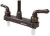 kitchen faucet standard sink empire faucets rv - dual teacup handle oil rubbed bronze