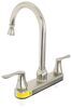 kitchen faucet standard sink empire faucets rv w/ rotating spout - dual lever handle brushed nickel