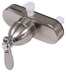 Empire Faucets RV Shower Valve w/ Vacuum Breaker - Single Teacup Handle - Brushed Nickel - EM62FR