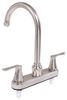 kitchen faucet standard sink empire faucets rv - dual lever handle brushed nickel
