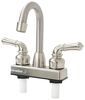 kitchen faucet high-rise spout empire faucets hybrid rv bar - dual teacup handle brushed nickel