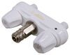 outdoor shower empire faucets quick connect valve and flexible spout for exterior rv showers - white