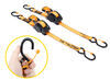 trailer truck bed 0 - 1 inch wide gorilla retractable ratchet straps s-hooks x 10' 400 lbs qty 2