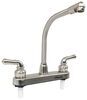 kitchen faucet standard sink empire faucets rv - dual teacup handle brushed nickel