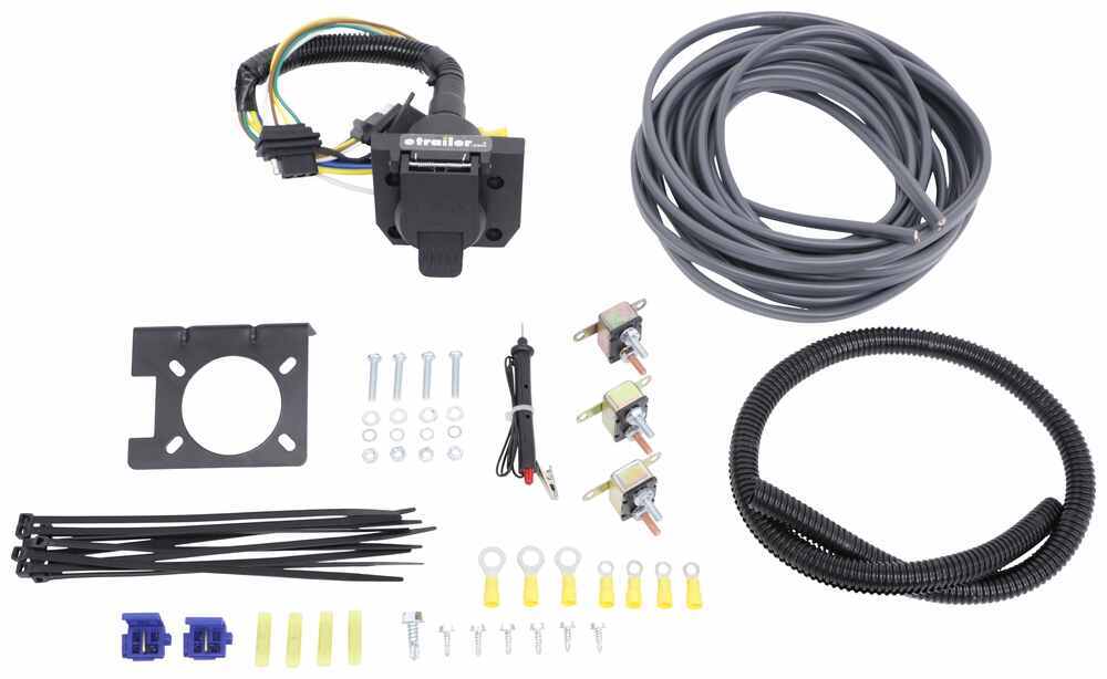 Universal Installation Kit for Trailer Brake Controller - 7-Way RV and 4-Way Flat - 10 Gauge Wires - ETBC7