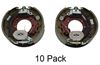 dealer pack electric brakes w/ dust shields - self-adjusting 12-1/4 inch left/right hand 10k 10 pairs