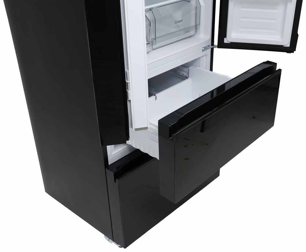 Everchill SRM-418CB 16.2 cu.ft. 110V 4-Door Refrigerator, French Black Doors