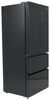 full fridge with freezer 29-5/8w x 26-3/4d 72-3/4t inch everchill rv refrigerator w/ drawers - french doors 16 cu ft 12v black glass front