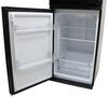 full fridge with freezer 10 cubic feet everchill rv refrigerator w/ - dual swing doors 10.7 cu ft 12v black glass front