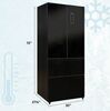 full fridge with freezer 16 cubic feet everchill rv refrigerator w drawers - french doors cu ft 110v black stainless steel
