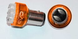 CIPA EVO Formance 3157 LED Turn Signal Bulbs - Round Base - Amber - Qty 2 - EVO44FR