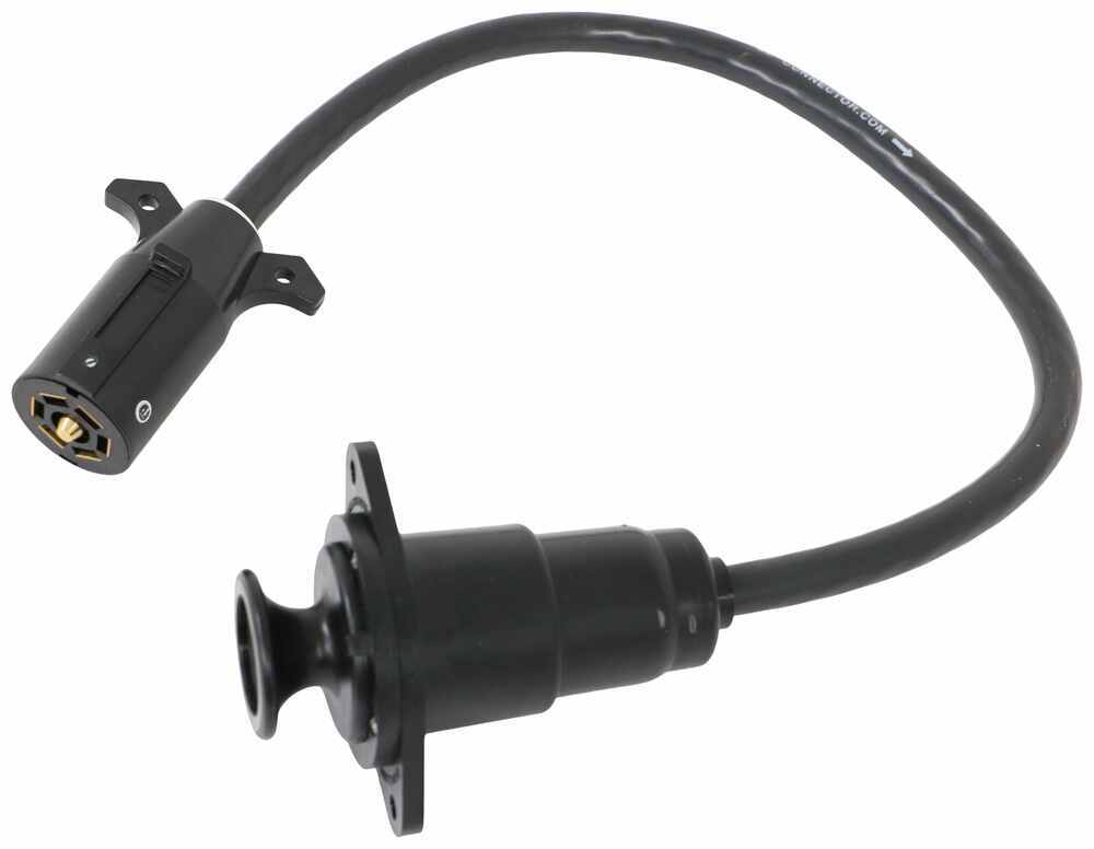 Trailer Connector Adapter with Cable - EZ Connector to 7-Way RV - Trailer End - EZ94ZR