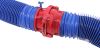 sewer adapters hose to waste valve ez coupler self-threading rv adapter w/ 3 inch bayonet fitting - red