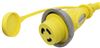 power cord extension 30 amp male plug furrion marine - yellow 25'
