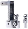 adjustable ball mount drop - 9 inch rise 11 flash scale 2-ball 2 hitch 9-1/2 10k