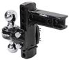 adjustable ball mount 2 inch 2-5/16 two balls flash strong solid steel 2-ball - hitch 6 drop 7 rise 8k or 12k