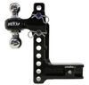 adjustable ball mount drop - 10 inch rise 11 flash strong solid steel 2-ball 2.5 hitch 9 20k